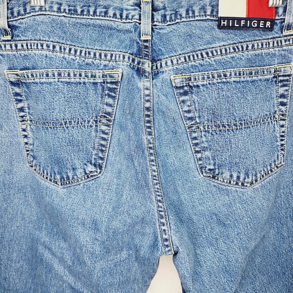 Vintage Tommy Hilfiger 90's Button Fly Women's Denim Blue Jeans 7/ 32 - Picture 10 of 10